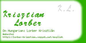 krisztian lorber business card